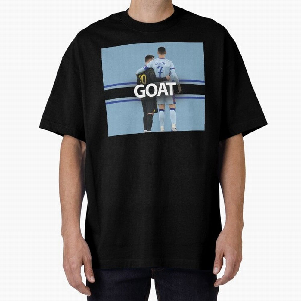 The Two Goats Messi & Ronaldo Premium T-Shirt Bring Home FIFA World Cup 2026 for Fans of Mbappe and Neymar and Brazil, Portugal and Argentina, Bringing Soccer Culture, Superstar Moments, National Team Dreams and Competitive Fire; Ideal for Fans Who