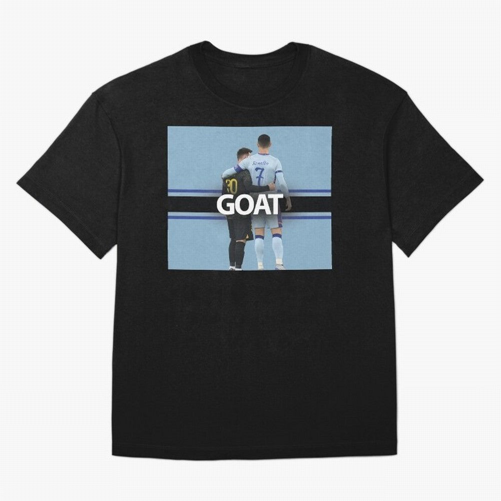 The Two Goats Messi & Ronaldo Premium T-Shirt Bring Home FIFA World Cup 2026 for Fans of Mbappe and Neymar and Brazil, Portugal and Argentina, Bringing Soccer Culture, Superstar Moments, National Team Dreams and Competitive Fire; Ideal for Fans Who