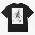 Abstract Soccer Player Sketch ¡ª Minimal Line Art Design Premium T-Shirt Support Iconic Players in FIFA World Cup 2026 Group Stage for Fans of Neymar, Haaland and Cristiano Ronaldo and Netherlands, Bringing Sports Nostalgia, International