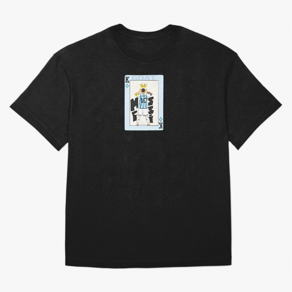 Deck of cards Messi Premium T-Shirt Cheer through Every Moment of FIFA World Cup 2026 Spirit, with England, Messi and Cristiano Ronaldo, Champion Mindset, Group Stage Buzz, Knockout Tension and Passionate Fan Culture; Great for Supporters Who Love