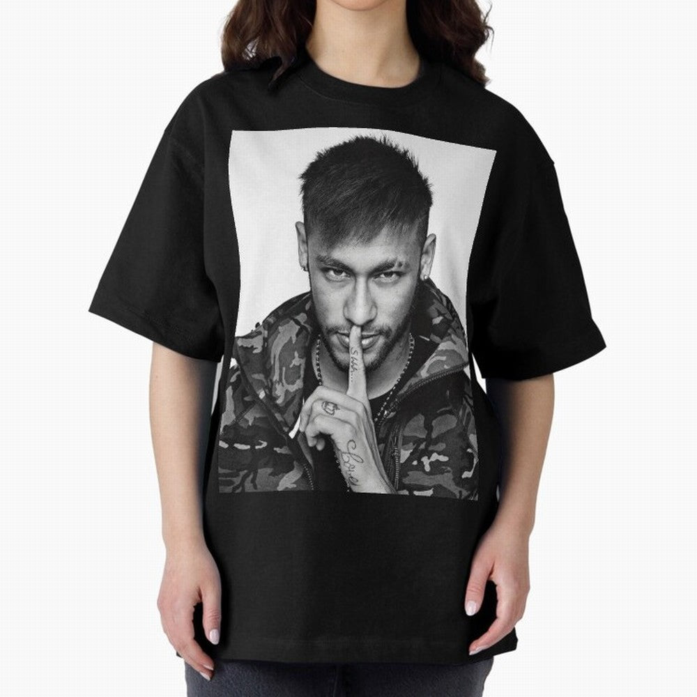Neymar Art Oversized T-Shirt Carry the Dream of FIFA World Cup 2026 Group Stage for Fans of Messi and France, Bringing Football History, Final Match Energy, Crowd Noise and Once in a Lifetime Moments; Built for Supporters Chasing Trophy Dreams,