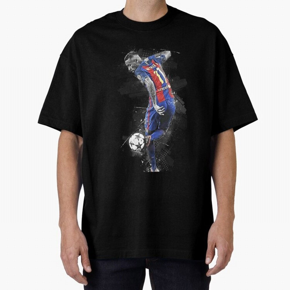 Neymar Neymar Jr Oversized T-Shirt Keep Football History Alive during FIFA World Cup 2026 Highlighting Neymar, Haaland and Cristiano Ronaldo, Germany Energy, Championship Spirit, Famous Goals, Roaring Crowds and International Football Unity; Made
