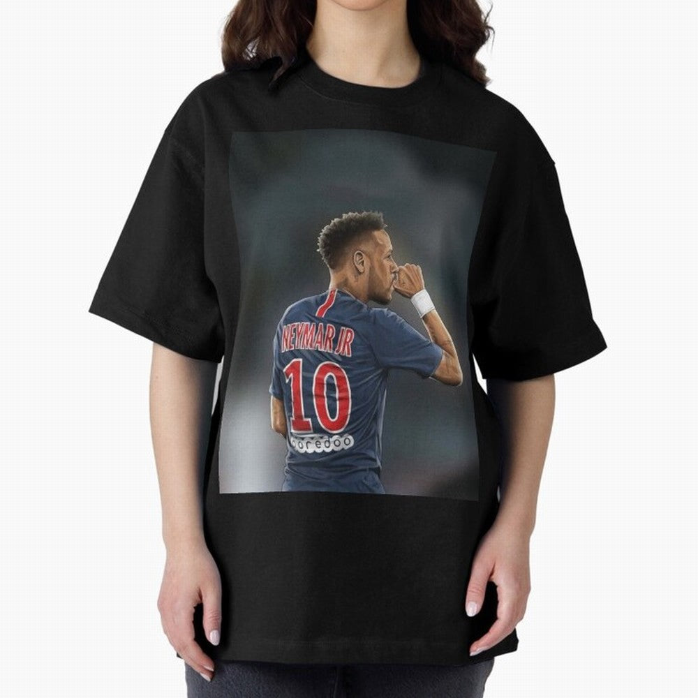 Neymar Watercolor Art Oversized T-Shirt Join the Countdown to Match Day Hype around FIFA World Cup 2026 USA Canada Mexico, CR7 and Messi, Spain, Vintage Soccer Flavor, Modern Football Stars, National Flags and Final Night Emotion; Created for Match