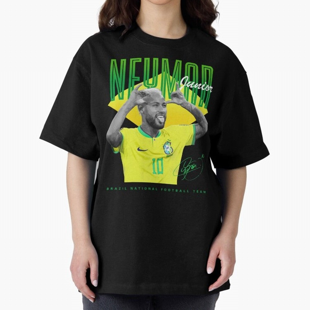 Neymar Jr. Oversized T-Shirt Fuel Your Fan Pride for the FIFA World Cup 2026 Journey through Neymar Highlights, Brazil Pride, Global Supporter Spirit, Legendary Goals, National Colors and Tournament Celebration; Perfect for Fans, Collectors, Family