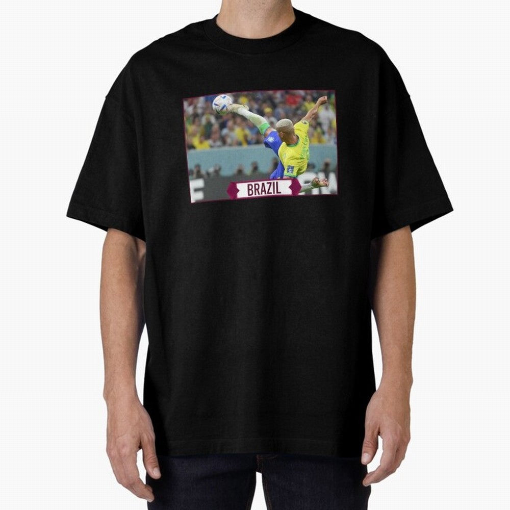 Brazil World Cup Classic T-Shirt Carry the Colors and Pride of Global Football Passion for FIFA World Cup 2026 Group Stage, Centered on Messi, CR7 and Mbappe, Argentina, Vintage Soccer Flavor, Modern Football Stars, National Flags and Final Night