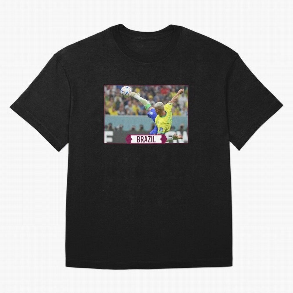 Brazil World Cup Classic T-Shirt Carry the Colors and Pride of Global Football Passion for FIFA World Cup 2026 Group Stage, Centered on Messi, CR7 and Mbappe, Argentina, Vintage Soccer Flavor, Modern Football Stars, National Flags and Final Night