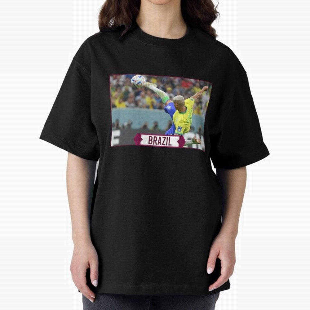 Brazil World Cup Classic T-Shirt Carry the Colors and Pride of Global Football Passion for FIFA World Cup 2026 Group Stage, Centered on Messi, CR7 and Mbappe, Argentina, Vintage Soccer Flavor, Modern Football Stars, National Flags and Final Night