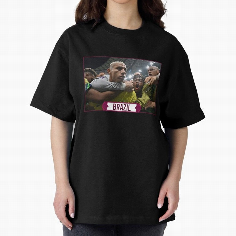 Brazil World Cup Oversized T-Shirt Make the Season About Global Football Passion for FIFA World Cup 2026 Group Stage, Connected to CR7, England and Germany, Soccer Culture, Superstar Moments, National Team Dreams and Competitive Fire; Great for