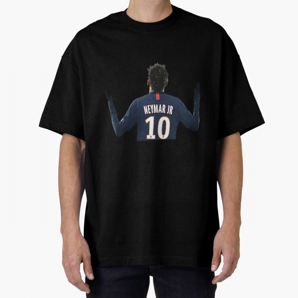 Neymar Jr Paris - 10 Oversized T-Shirt Celebrate Golden Goal Energy in FIFA World Cup 2026 USA Canada Mexico for Fans of Haaland and Mbappe and Brazil, Portugal and Argentina, Bringing Sports Nostalgia, International Competition, Famous Players and