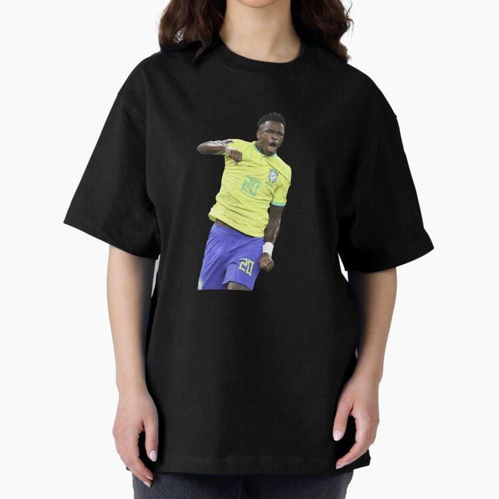 Vinicius Junior Classic T-Shirt Represent Football Lovers during FIFA World Cup 2026 Group Stage for Fans of Mbappe and Neymar and Brazil, Bringing Vintage Soccer Flavor, Modern Football Stars, National Flags and Final Night Emotion; Ideal for Fans