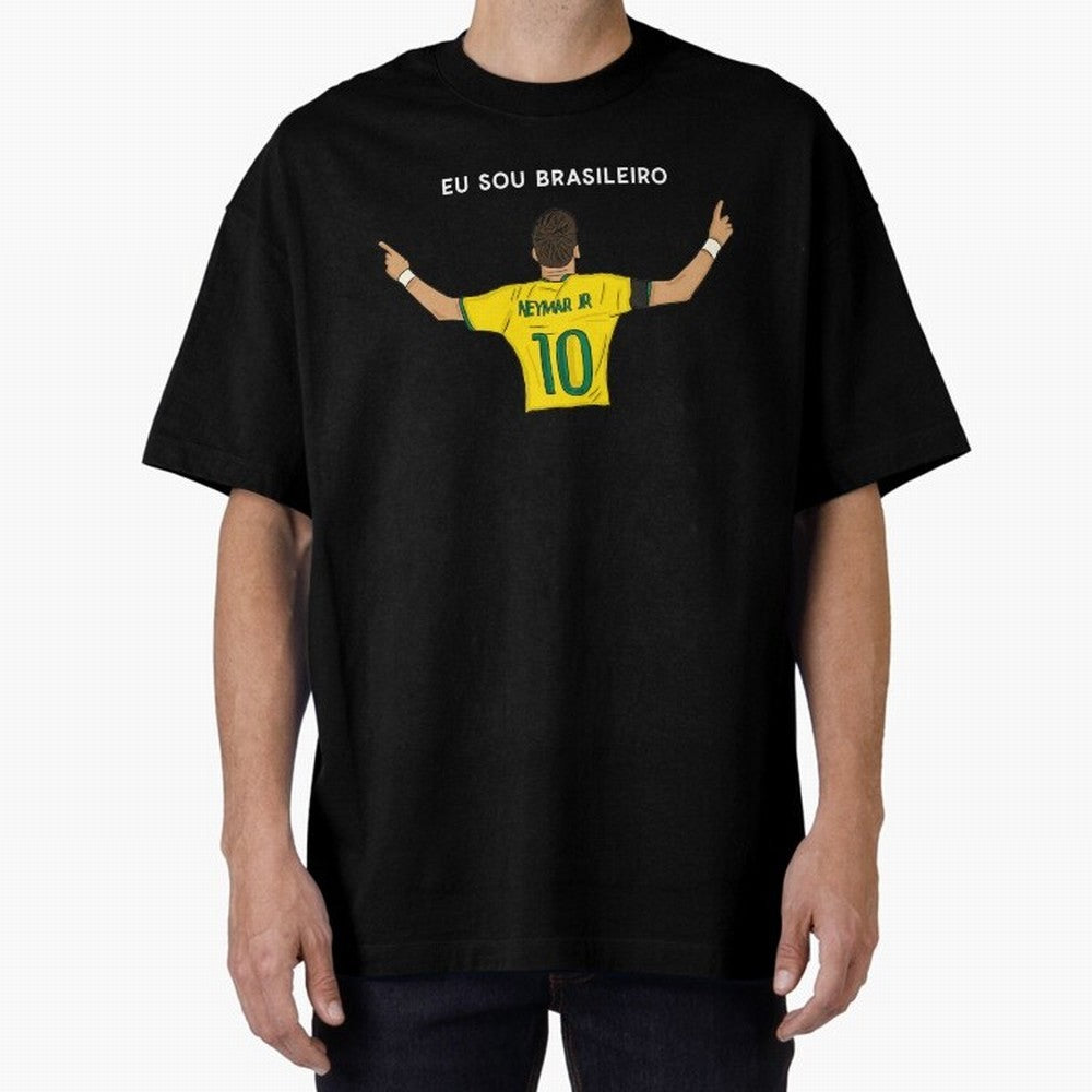 Neymar Jr Brazil Oversized T-Shirt Make Every Kick Count in FIFA World Cup 2026 Centered on Haaland, Brazil, Portugal and Argentina Energy, Supporter Pride, Iconic Celebrations, Legendary Names and Global Match Day Energy; Made for Collectors Who