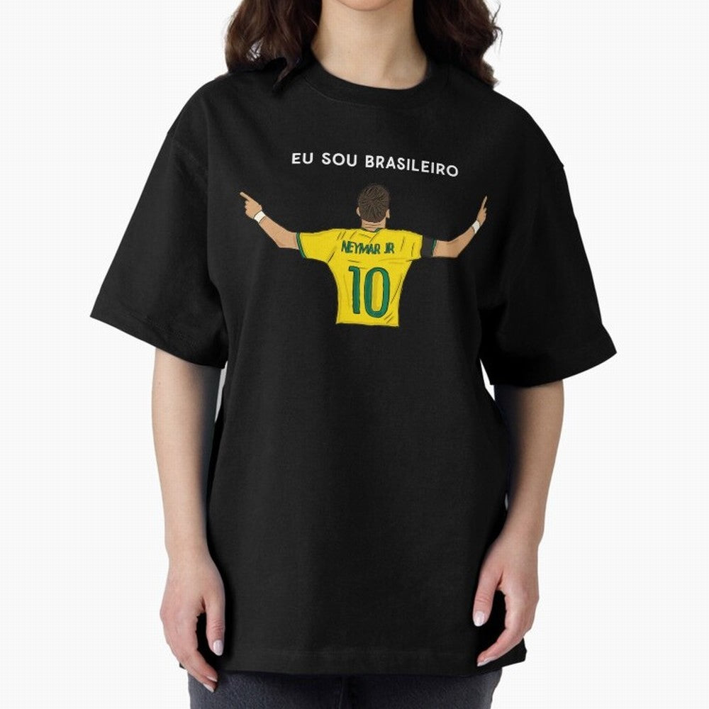 Neymar Jr Brazil Oversized T-Shirt Make Every Kick Count in FIFA World Cup 2026 Centered on Haaland, Brazil, Portugal and Argentina Energy, Supporter Pride, Iconic Celebrations, Legendary Names and Global Match Day Energy; Made for Collectors Who