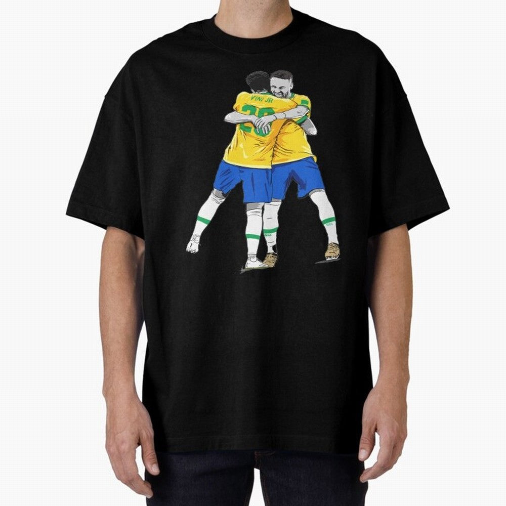 BRAZIL Neymar Jr and Vini Jr World Cup Celebration Classic T-Shirt Remember the FIFA World Cup 2026 Journey through CR7 Highlights, France Pride, Football Festival Excitement, Trophy Ambitions, Country Rivalries and Star Player Buzz; Made for