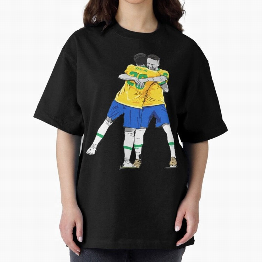 BRAZIL Neymar Jr and Vini Jr World Cup Celebration Classic T-Shirt Remember the FIFA World Cup 2026 Journey through CR7 Highlights, France Pride, Football Festival Excitement, Trophy Ambitions, Country Rivalries and Star Player Buzz; Made for