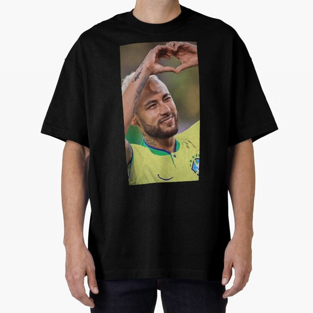 Neymar Jr Oversized T-Shirt Bring Trophy Dreams to FIFA World Cup 2026 Spirit, Capturing Netherlands, Messi, Neymar and Mbappe, Supporter Pride, Iconic Celebrations, Legendary Names and Global Match Day Energy; Perfect for People Who Love