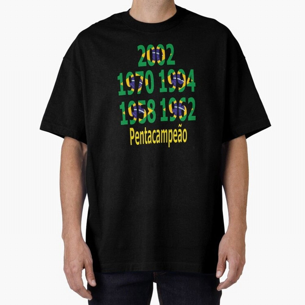 Brazil Five Stars - Champion Heritage Essential T-Shirt Turn Up for FIFA World Cup 2026 USA Canada Mexico Featuring Cristiano Ronaldo, France and Portugal Energy, Supporter Pride, Iconic Celebrations, Legendary Names and Global Match Day Energy;