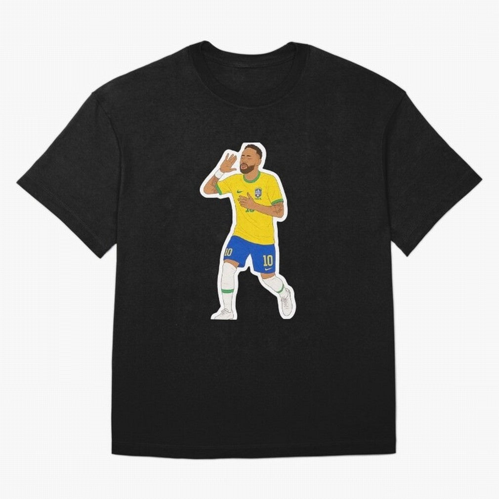 Neymar Jr Oversized T-Shirt Show Love for Legendary Goals in FIFA World Cup 2026 Group Stage Spirit, Capturing England, France and Netherlands, Haaland and Mbappe, Retro Football Energy, Iconic Rivalries, Trophy Chase Drama and Stadium Atmosphere;
