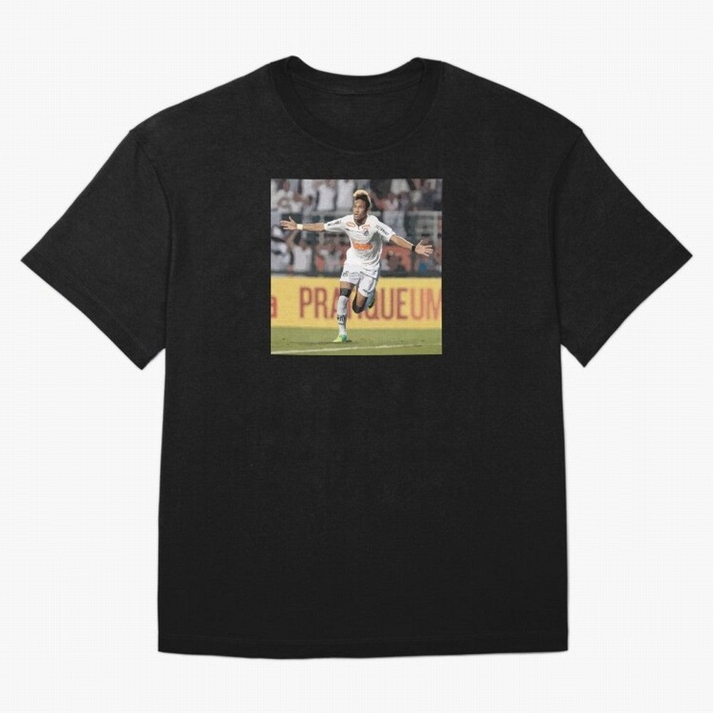 Neymar of Santos celebrating Classic T-Shirt Upgrade the FIFA World Cup 2026 USA Canada Mexico Journey through Messi and Cristiano Ronaldo Highlights, Brazil, Portugal and Argentina Pride, Vintage Soccer Flavor, Modern Football Stars, National