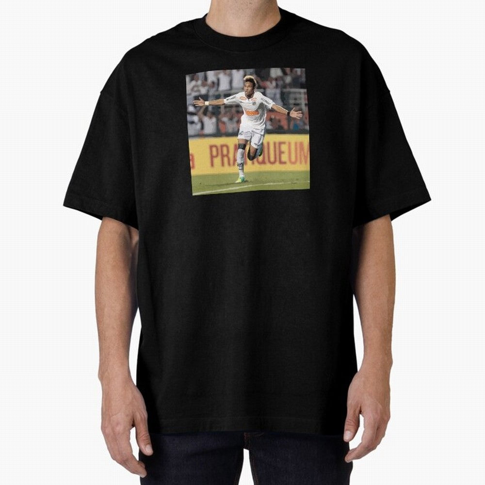 Neymar of Santos celebrating Classic T-Shirt Upgrade the FIFA World Cup 2026 USA Canada Mexico Journey through Messi and Cristiano Ronaldo Highlights, Brazil, Portugal and Argentina Pride, Vintage Soccer Flavor, Modern Football Stars, National