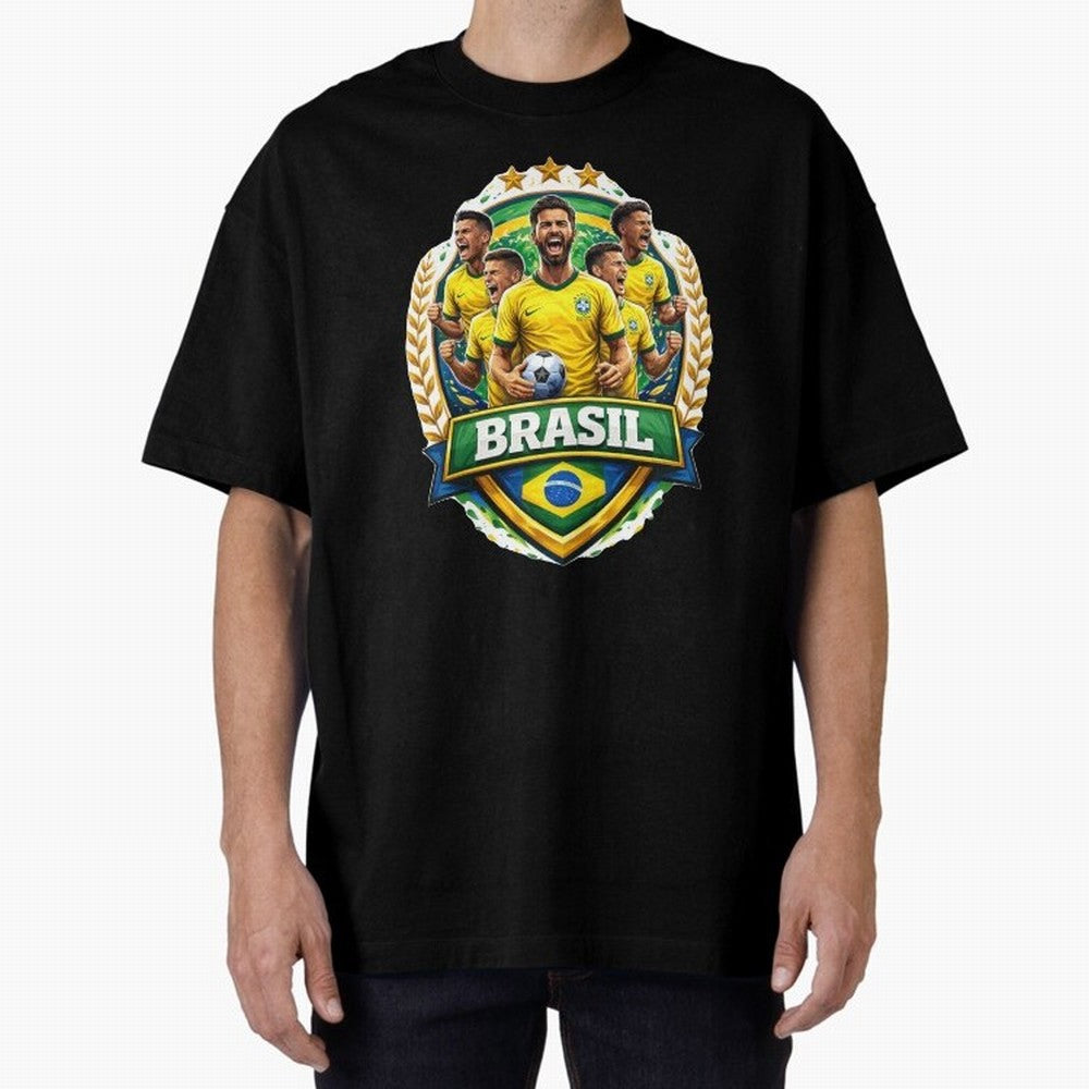 Brazil Football National Team Pride- Brazil Soccer Graphics Classic T-Shirt Step into FIFA World Cup 2026 Group Stage for Fans of Neymar and England and Germany, Bringing Stadium Chants, National Pride, Trophy Dreams and Unforgettable Football
