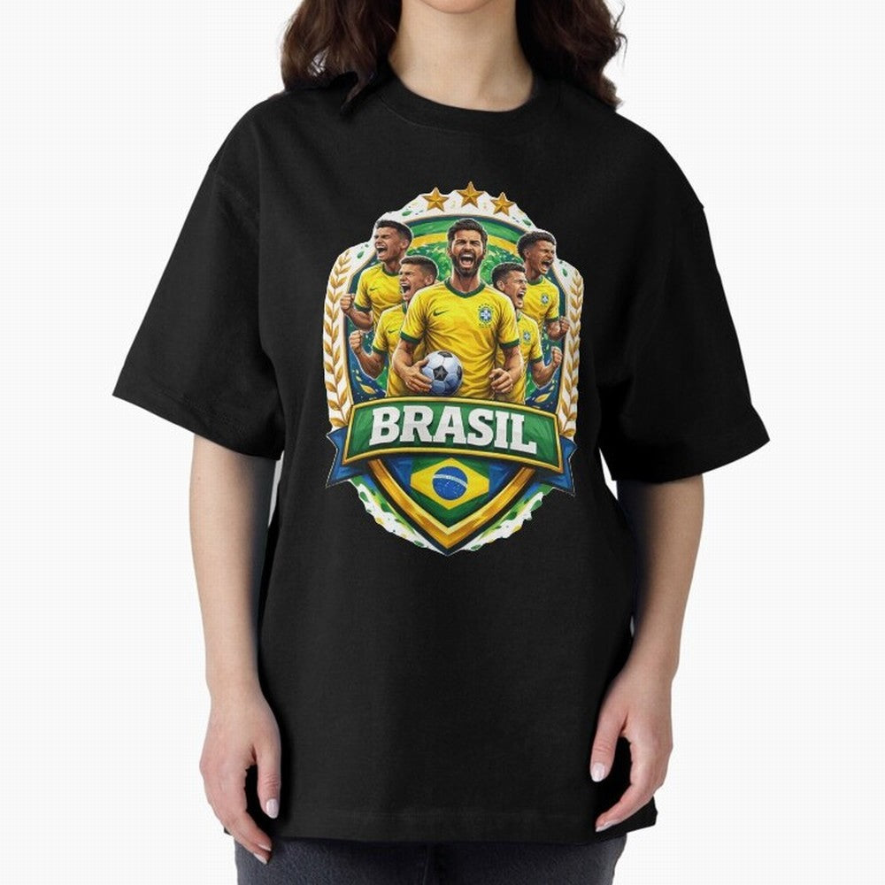 Brazil Football National Team Pride- Brazil Soccer Graphics Classic T-Shirt Step into FIFA World Cup 2026 Group Stage for Fans of Neymar and England and Germany, Bringing Stadium Chants, National Pride, Trophy Dreams and Unforgettable Football