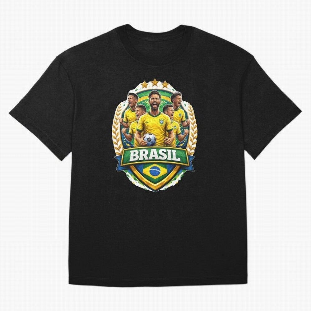 Brazil Football National Team Pride- Brazil Soccer Graphics Classic T-Shirt Step into FIFA World Cup 2026 Group Stage for Fans of Neymar and England and Germany, Bringing Stadium Chants, National Pride, Trophy Dreams and Unforgettable Football