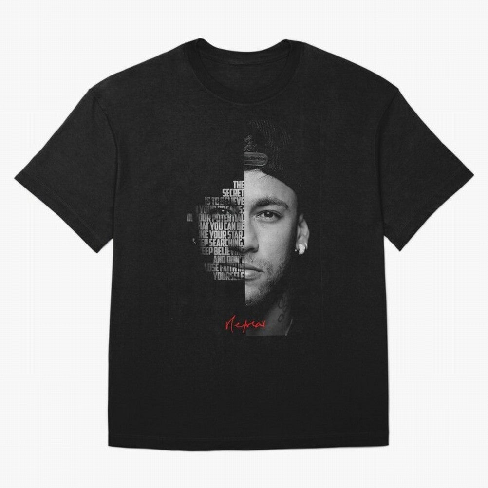 Black and white Neymar Jr quote. Oversized T-Shirt Celebrate the Road through the FIFA World Cup 2026 Journey through Mbappe Highlights, France Pride, Football History, Final Match Energy, Crowd Noise and Once in a Lifetime Moments; Ideal for Fans