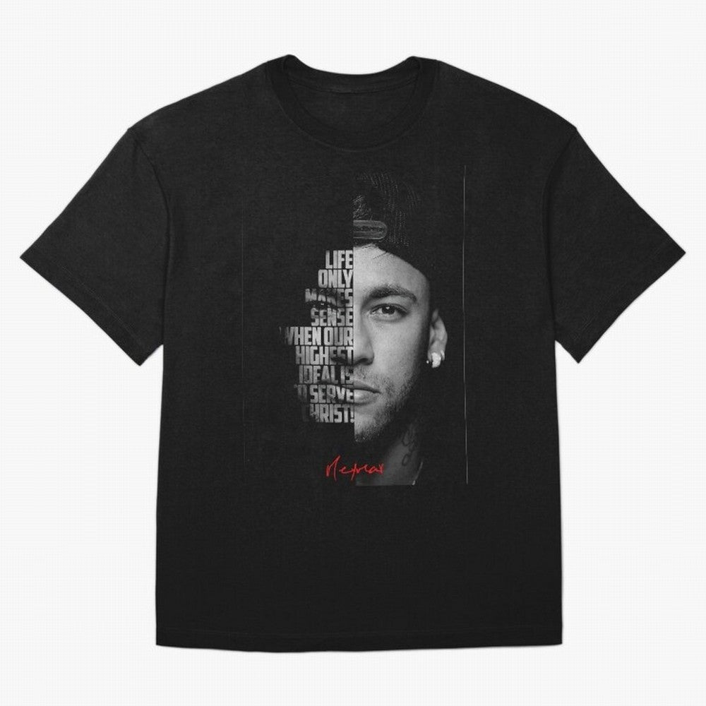 Black and white Neymar Jr quote. Classic T-Shirt Spotlight FIFA World Cup 2026 Group Stage Spirit, Highlighting Argentina, Messi and Cristiano Ronaldo, Classic Soccer Heritage, Championship Pressure, Fan Loyalty and International Pride; Made for