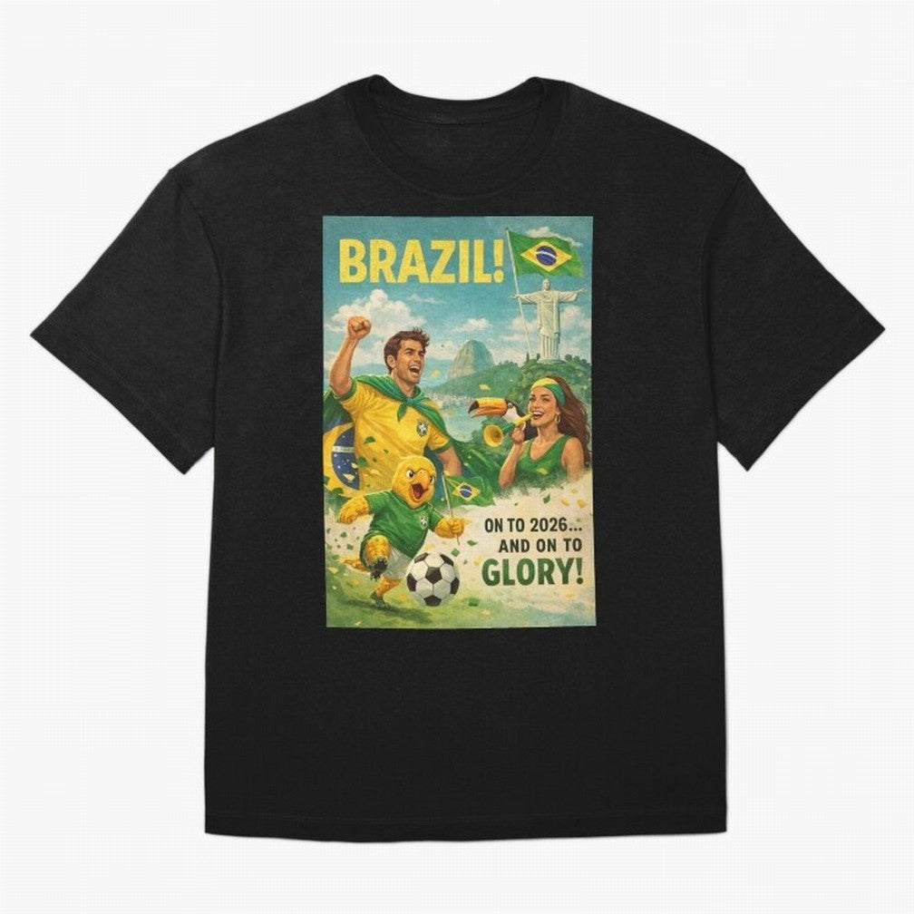 Brazil Rio de Janeiro Christ the Redeemer Sugarloaf Mountain FIFA World Cup 2026 Football Celebration Classic T-Shirt Capture Stadium Memories from the FIFA World Cup 2026 Journey through Mbappe Highlights, Argentina and Brazil Pride, Stadium