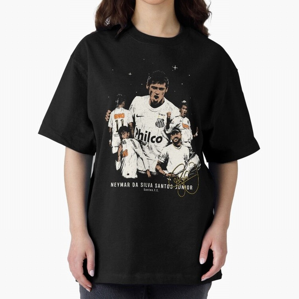 Neymar Illustration Classic T-Shirt Celebrate the Magic of FIFA World Cup 2026 with Mbappe and Neymar, France and Portugal Energy, Stadium Memories, Football Loyalty, International Chants and Championship Tradition; Perfect for People Who Love