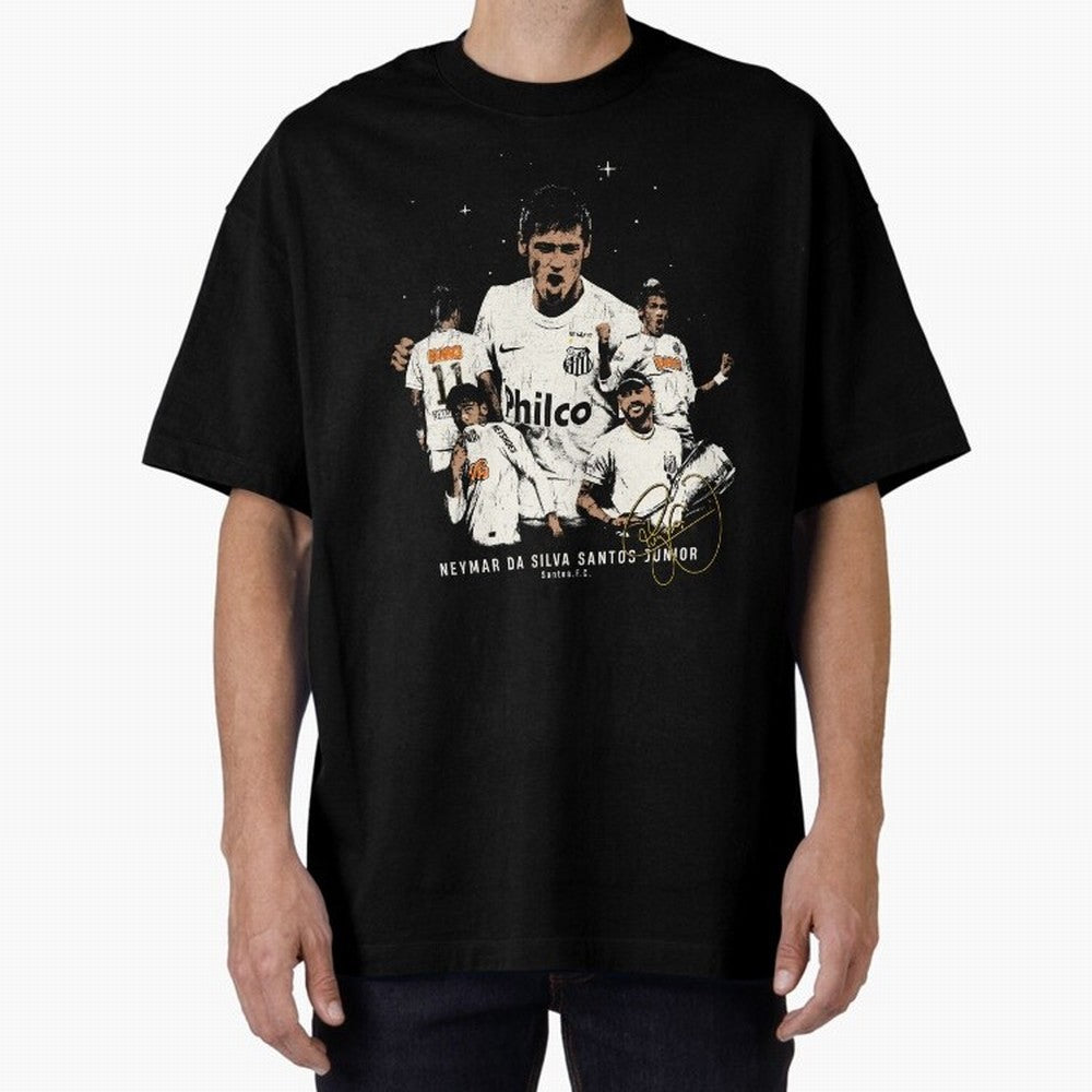 Neymar Illustration Classic T-Shirt Celebrate the Magic of FIFA World Cup 2026 with Mbappe and Neymar, France and Portugal Energy, Stadium Memories, Football Loyalty, International Chants and Championship Tradition; Perfect for People Who Love