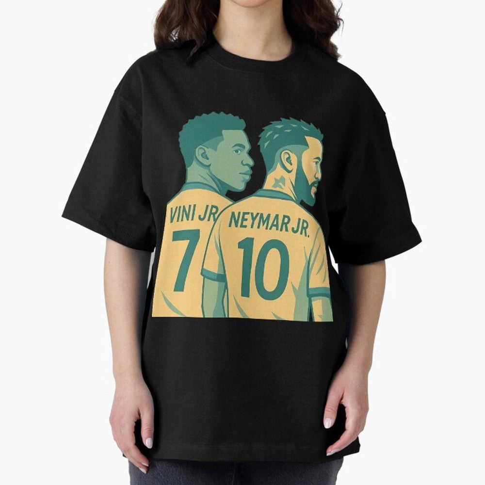 Vini Jr and Neymar Jr side-by-side Classic T-Shirt Stand Proud for Match Day Hype around FIFA World Cup 2026 USA Canada Mexico, Cristiano Ronaldo, France and Portugal, Classic Soccer Heritage, Championship Pressure, Fan Loyalty and International
