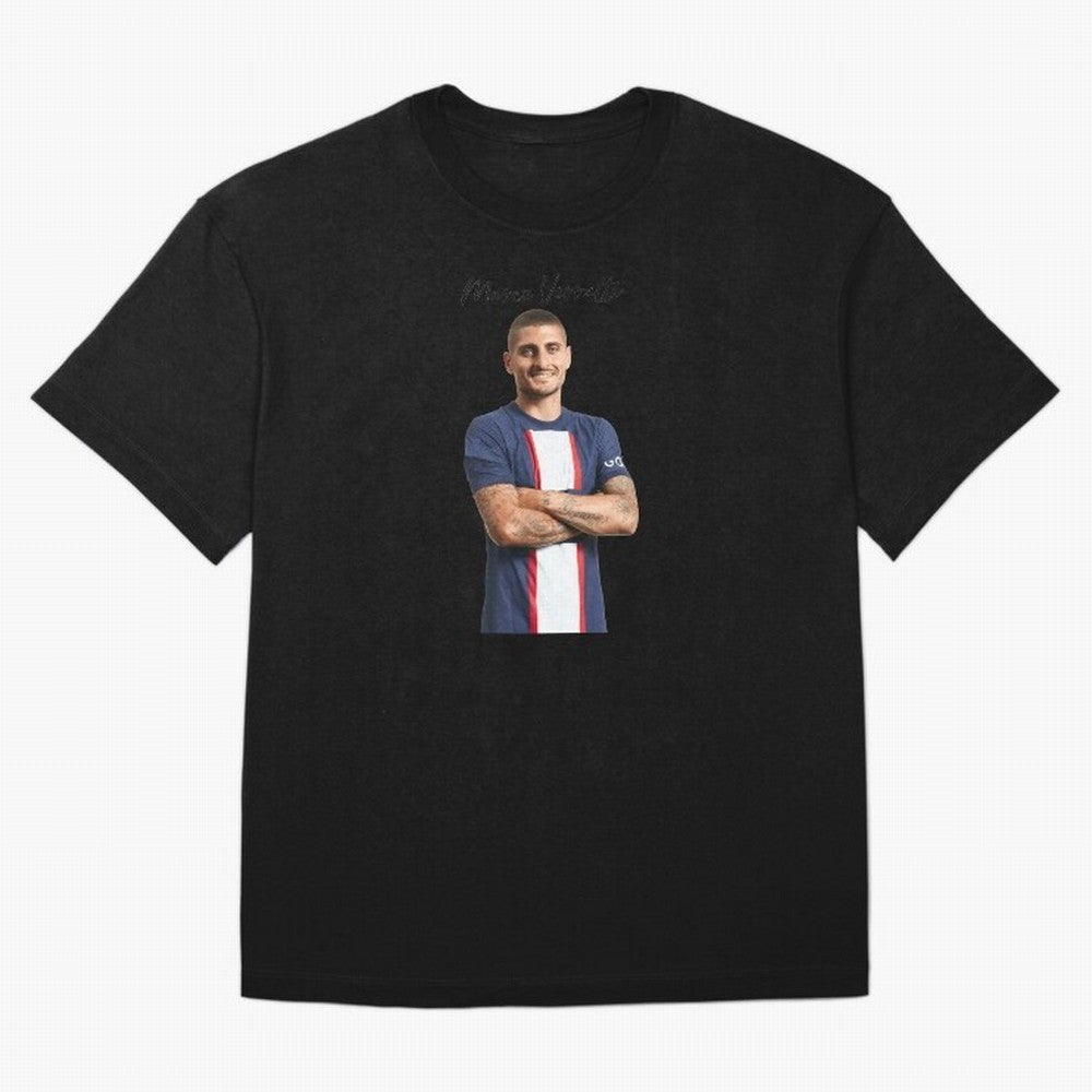 Marco Verratti Classic T-Shirt Unlock Global Football Passion for FIFA World Cup 2026 Group Stage, Highlighting CR7 and Messi, France and Portugal, Classic Soccer Heritage, Championship Pressure, Fan Loyalty and International Pride; Created for