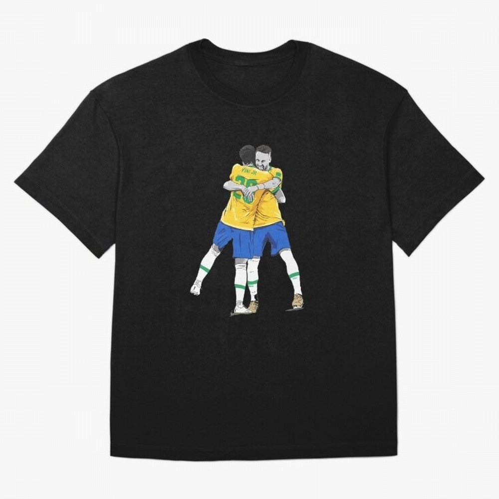 BRAZIL Neymar Jr and Vini Jr World Cup Celebration Oversized T-Shirt Represent FIFA World Cup 2026 Built around Neymar, Haaland and Cristiano Ronaldo, Argentina Energy, Championship Spirit, Famous Goals, Roaring Crowds and International Football