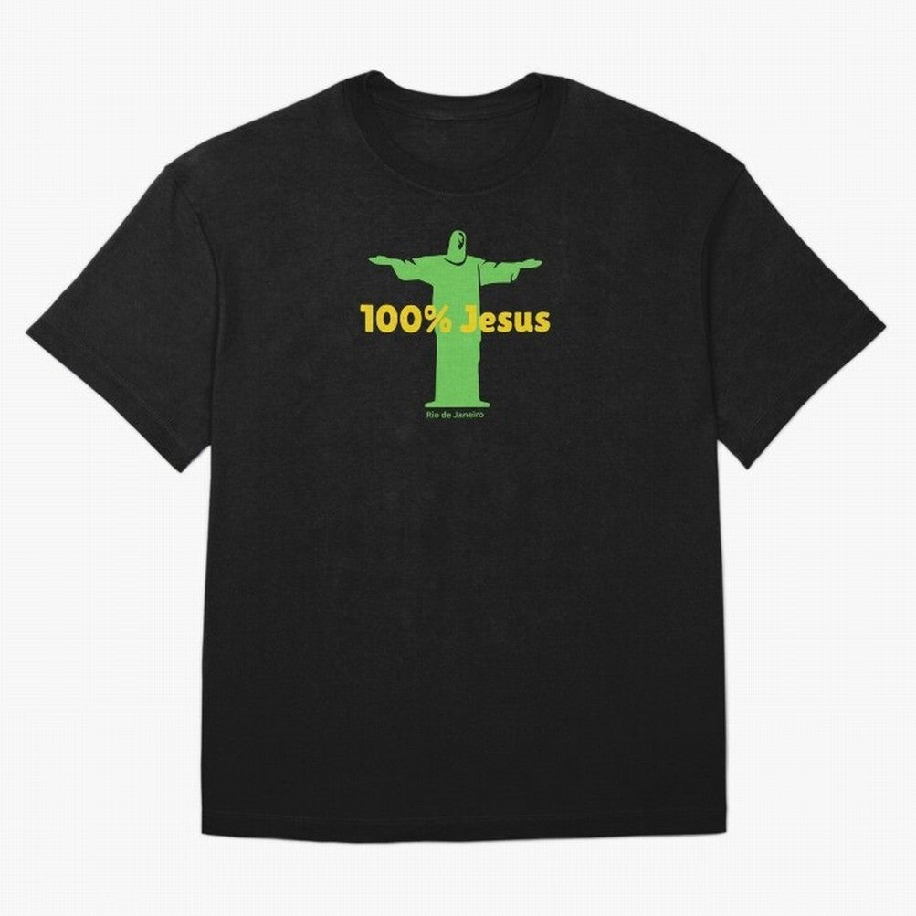 100% Jesus Christ the Redeemer Christian Brazilian Classic T-Shirt Build FIFA World Cup 2026 Group Stage for Fans of Messi, Neymar and Mbappe and Argentina, Bringing Championship Spirit, Famous Goals, Roaring Crowds and International Football
