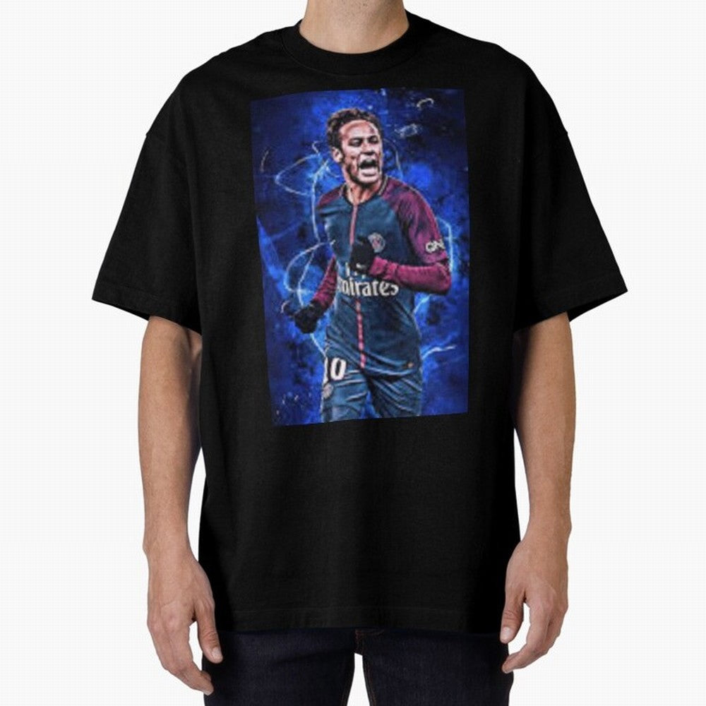 neymar jr art Oversized T-Shirt Support Iconic Players in Global Football Passion for FIFA World Cup 2026 Group Stage, Capturing Neymar, Haaland and Cristiano Ronaldo, Netherlands, Global Supporter Spirit, Legendary Goals, National Colors and