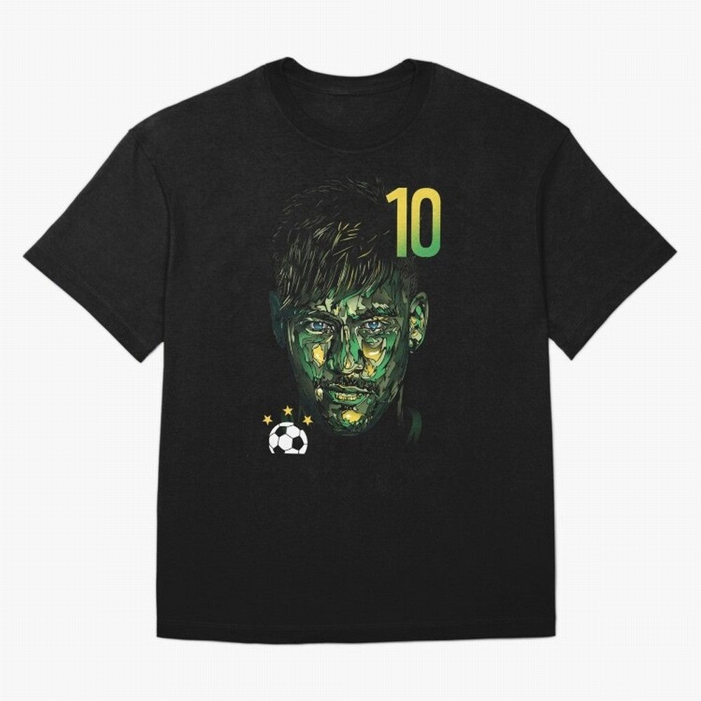 Neymar Jr. Oversized T-Shirt Cheer for FIFA World Cup 2026 USA Canada Mexico for Fans of Mbappe and Neymar and Spain, Bringing Sports Nostalgia, International Competition, Famous Players and Unforgettable Victories; Perfect for Supporters Who Want