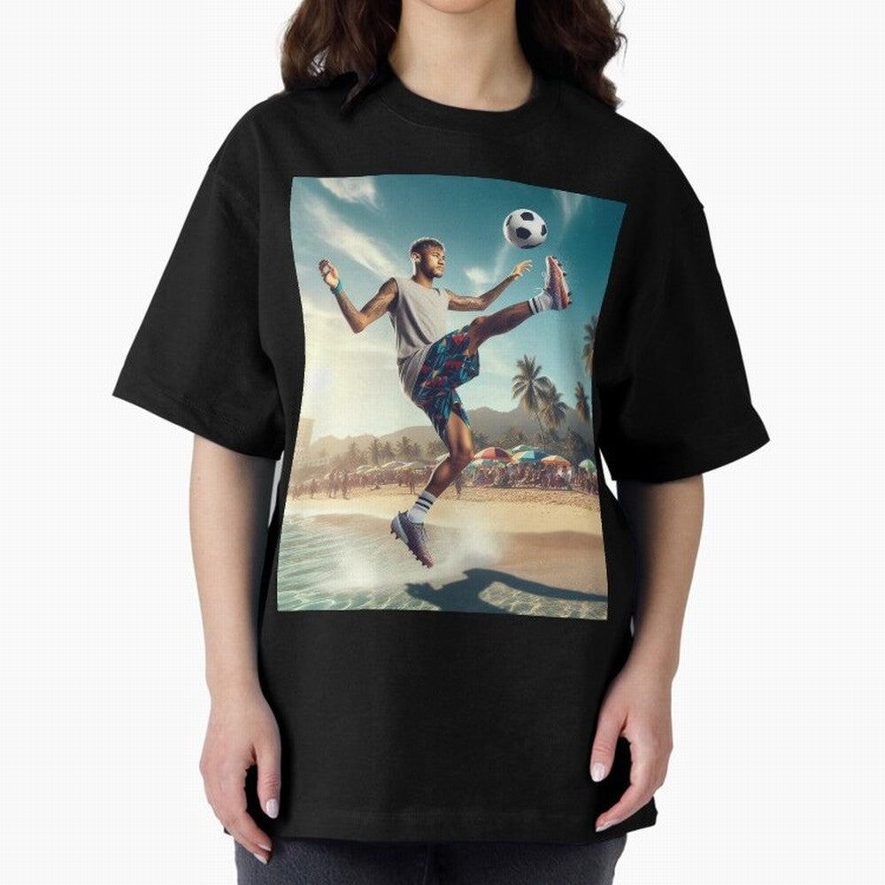Neymar Junior Playing on Beach Classic T-Shirt Turn Up for Global Football Passion for FIFA World Cup 2026 Group Stage, Built around Messi, Neymar and Mbappe, Brazil, Portugal and Argentina, Stadium Memories, Football Loyalty, International Chants