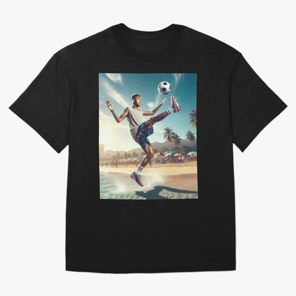 Neymar Junior Playing on Beach Classic T-Shirt Turn Up for Global Football Passion for FIFA World Cup 2026 Group Stage, Built around Messi, Neymar and Mbappe, Brazil, Portugal and Argentina, Stadium Memories, Football Loyalty, International Chants