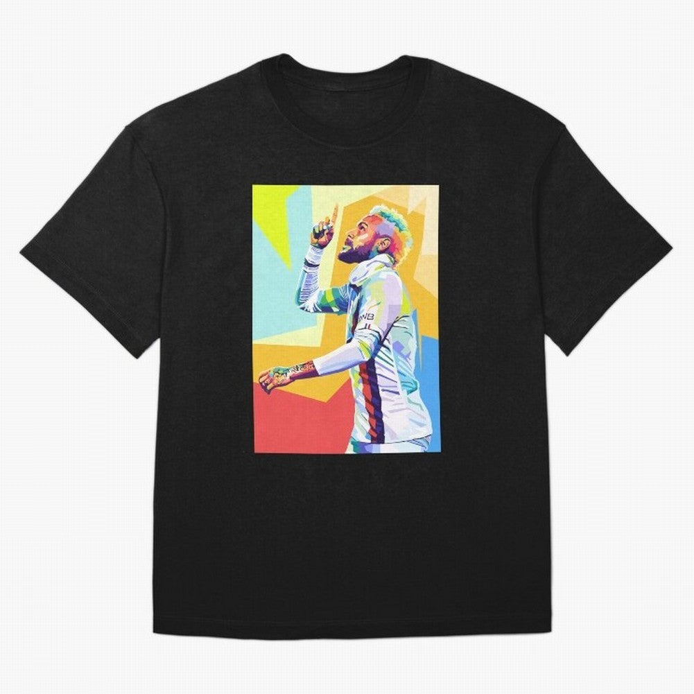 Neymar Jr Wpap pop art Oversized T-Shirt Join the Countdown to the FIFA World Cup 2026 Journey through Mbappe and Neymar Highlights, France and Portugal Pride, Sports Nostalgia, International Competition, Famous Players and Unforgettable Victories;