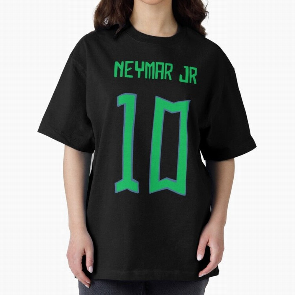 Neymar Jr #10 (Brazil) Oversized T-Shirt Discover FIFA World Cup 2026 USA Canada Mexico with Cristiano Ronaldo, Portugal Energy, Game Day Rituals, Football Legends, Country Pride and the Road to the Final; Built for Supporters Chasing Trophy