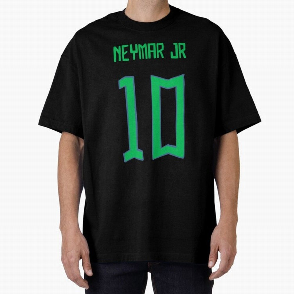 Neymar Jr #10 (Brazil) Oversized T-Shirt Discover FIFA World Cup 2026 USA Canada Mexico with Cristiano Ronaldo, Portugal Energy, Game Day Rituals, Football Legends, Country Pride and the Road to the Final; Built for Supporters Chasing Trophy
