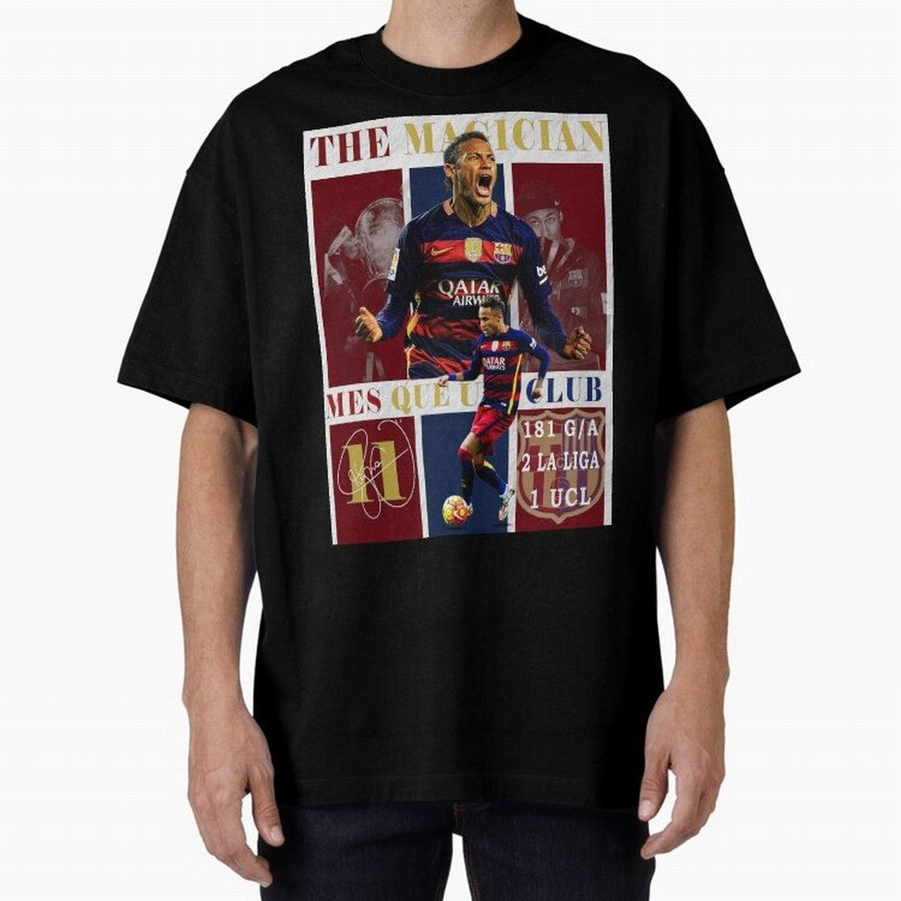 Neymar Jr Barcelona 2015 UCL Poster Classic T-Shirt Join the FIFA World Cup 2026 Journey through Haaland and Mbappe Highlights, Spain Pride, Match Day Excitement, Supporter Culture, Golden Goals and Global Football Passion; Made for Die Hard