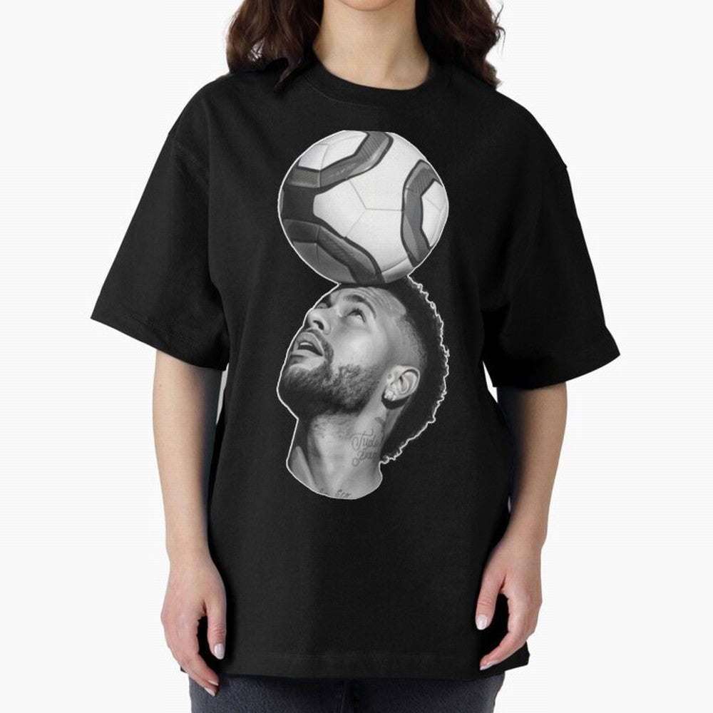 Neymar Jr. ¨C The Art of Balance Oversized T-Shirt Celebrate the Road through the FIFA World Cup 2026 Group Stage Journey through Messi, Neymar and Mbappe Highlights, Netherlands Pride, Vintage Soccer Flavor, Modern Football Stars, National Flags