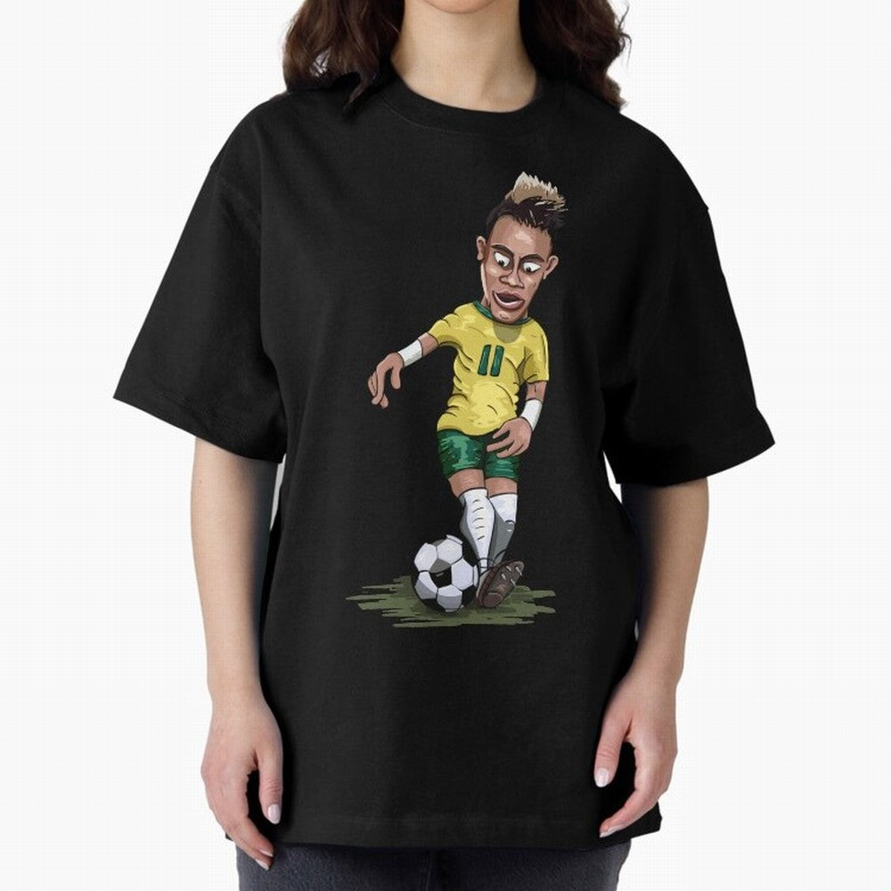 Mascot Cartoon Neymar Football Player Brazil Classic T-Shirt Share the FIFA World Cup 2026 USA Canada Mexico Journey through CR7 and Messi Highlights, Portugal, Spain and Germany Pride, Stadium Memories, Football Loyalty, International Chants and