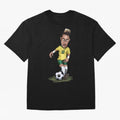 Mascot Cartoon Neymar Football Player Brazil Classic T-Shirt Share the FIFA World Cup 2026 USA Canada Mexico Journey through CR7 and Messi Highlights, Portugal, Spain and Germany Pride, Stadium Memories, Football Loyalty, International Chants and