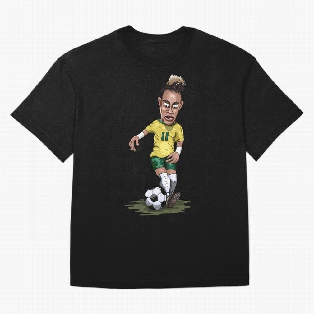 Mascot Cartoon Neymar Football Player Brazil Classic T-Shirt Share the FIFA World Cup 2026 USA Canada Mexico Journey through CR7 and Messi Highlights, Portugal, Spain and Germany Pride, Stadium Memories, Football Loyalty, International Chants and