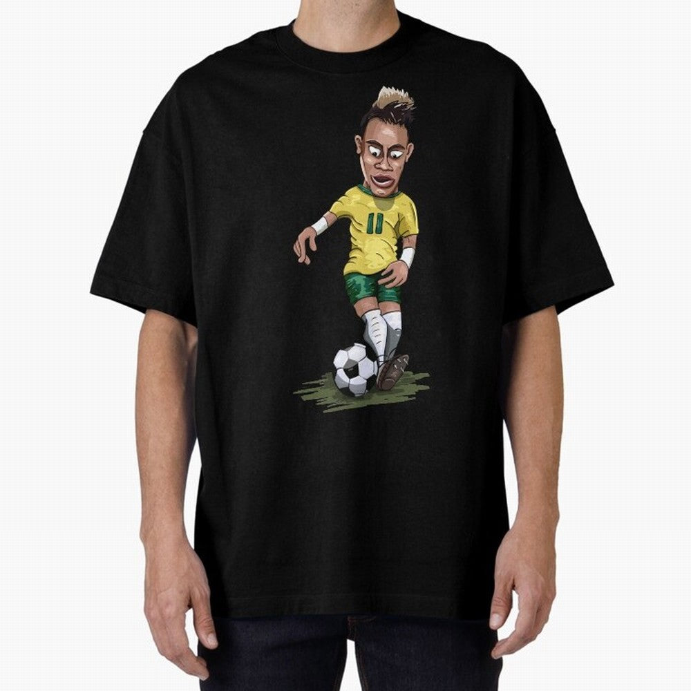 Mascot Cartoon Neymar Football Player Brazil Classic T-Shirt Share the FIFA World Cup 2026 USA Canada Mexico Journey through CR7 and Messi Highlights, Portugal, Spain and Germany Pride, Stadium Memories, Football Loyalty, International Chants and