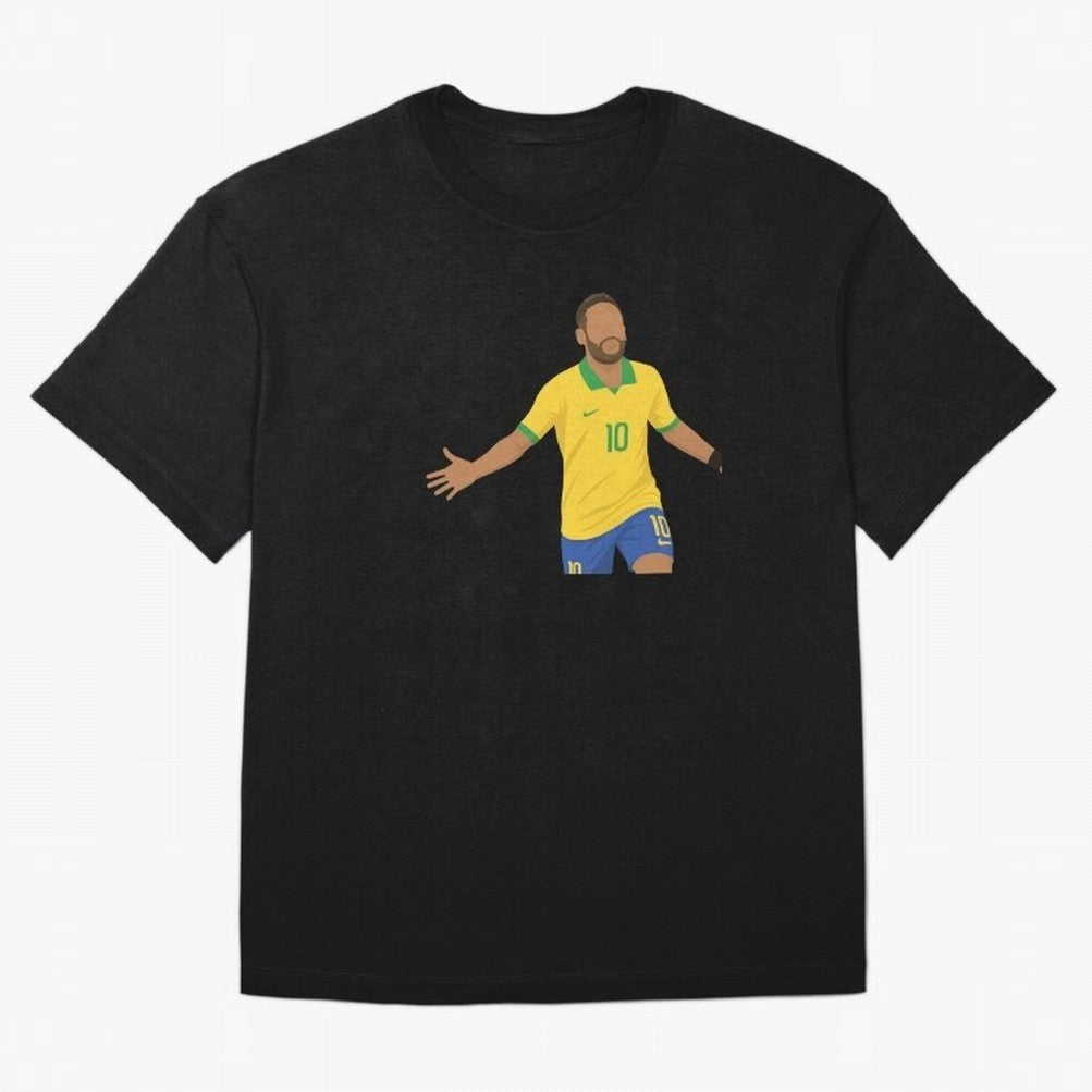 Neymar Jr in Yellow Glory Sticker Oversized T-Shirt Celebrate Football Dreams Across FIFA World Cup 2026 for Fans of Neymar and Argentina and Brazil, Bringing Match Day Excitement, Supporter Culture, Golden Goals and Global Football Passion; Made