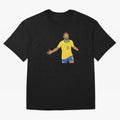 Neymar Jr in Yellow Glory Sticker Oversized T-Shirt Celebrate Football Dreams Across FIFA World Cup 2026 for Fans of Neymar and Argentina and Brazil, Bringing Match Day Excitement, Supporter Culture, Golden Goals and Global Football Passion; Made